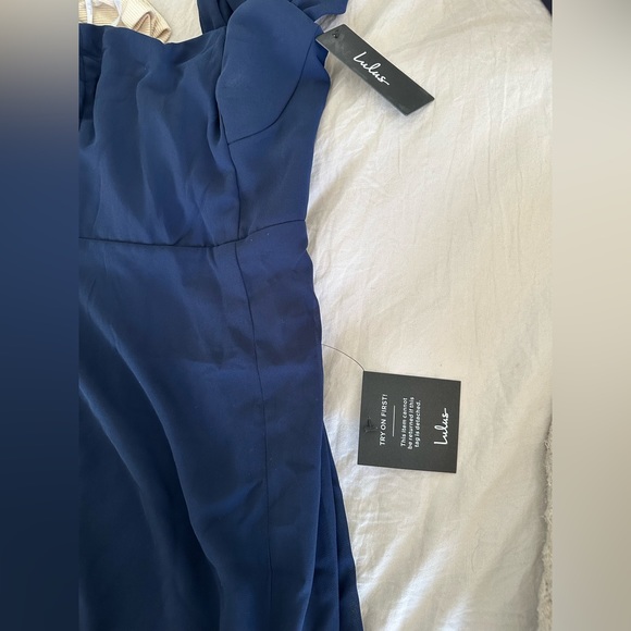 NWT Lulus navy blue sweetheart neckline dress xs - Picture 5 of 5